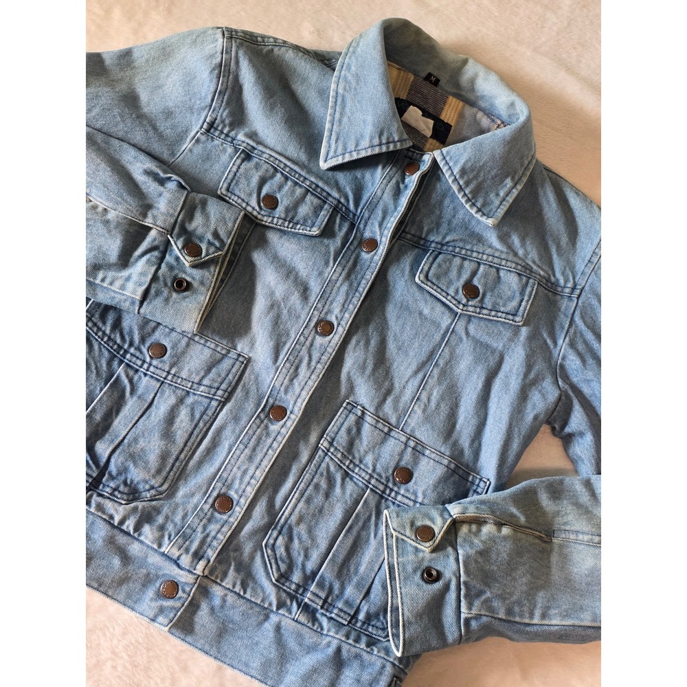 Vintage Vagabond for The Limited Denim Trucker Jacket Light Wash Cotton Womens M